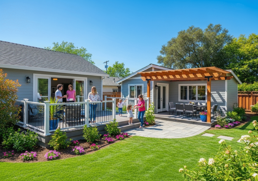 Expert deck vs pergola Concord in CA design by Raxe Construction creates a perfect backyard.