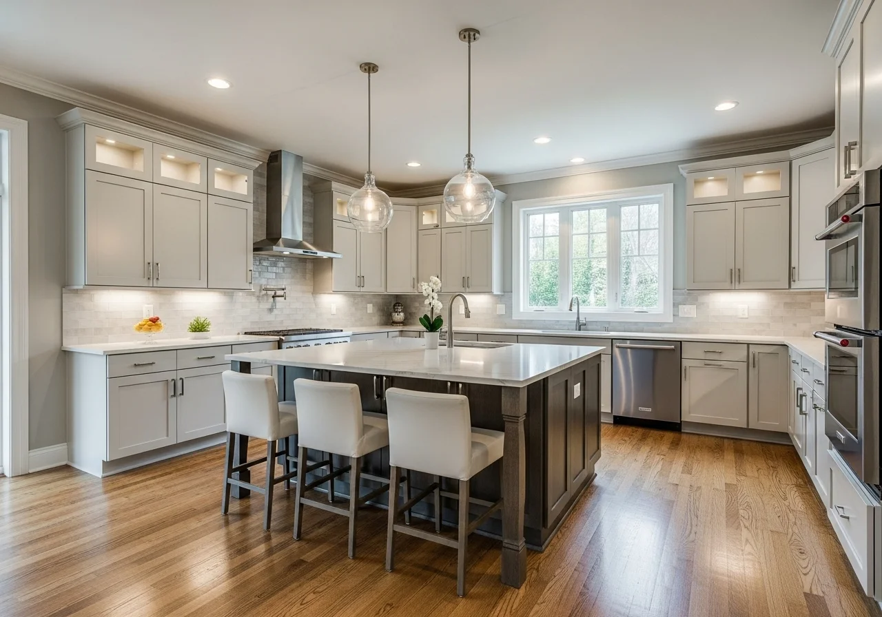 A beautifully completed modern kitchen remodel by a kitchen remodeling contractor in Concord, CA.